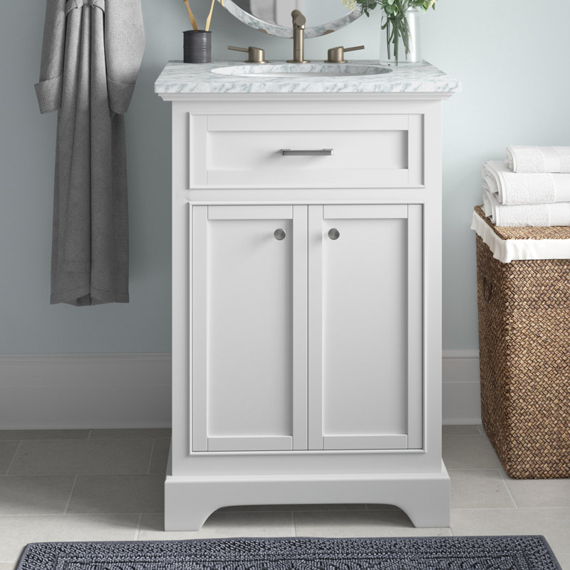 Ensemble de meuble-lavabo simple 24 po Hermes, Blanc