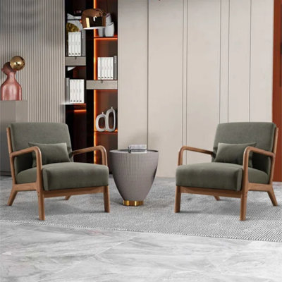 Fauteuil d'appoint rembourré de 26 po de largeur avec un coussin supplémentaire Bonnita