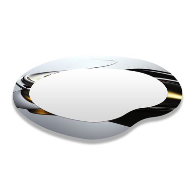 Miroir mural noir asymétrique moderne