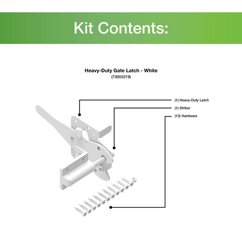 Heavy-Duty White Electronic Gravity Latch Gate