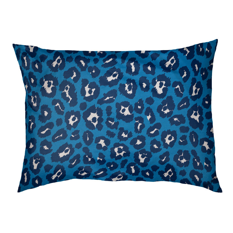 Coussin pour chien d’extérieur Buffalo football, Grand (l 30 po x P 40 po x H 5 po), Bleu poudre / blanc / bleu marine