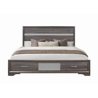 Modern Bed, Ryder Sparkle Grey Bed