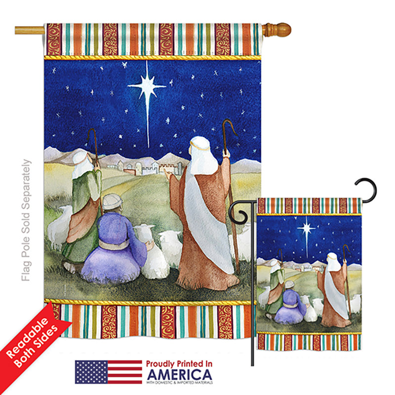 Ensemble de drapeaux en polyester 2 pièces Christmas in Bethlehem