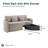 Bennet Storage Sofa 92” Modern Farmhouse Curved Arm Easy Assembly Hidden Storage Chenille Fabric -160587695