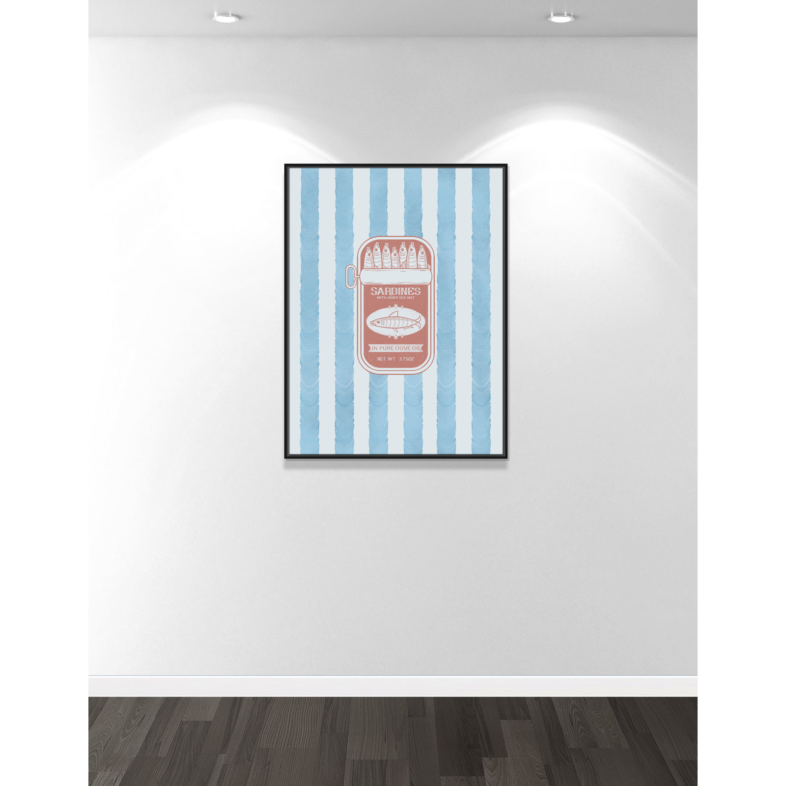Salty Sardines Print by Marcus Prime, 31.5'' W x 41.5'' H, Black Floater