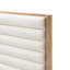 Structure de lit en bois massif avec tête de lit tapissier en chenille