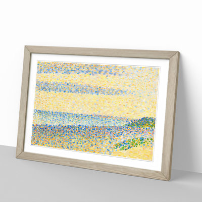 Seascape at Gravelines by Georges Seurat - Picture Frame Painting on MDF