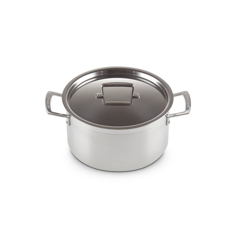 Le Creuset Classic Stainless Steel Deep Round Stockpot, 6.25 quarts