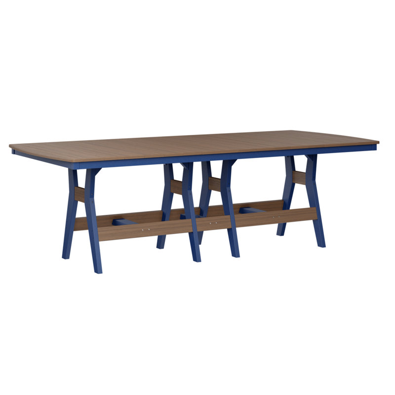 Harbor Outdoor Bar Table, Pacific Blue, Antique Mahogany