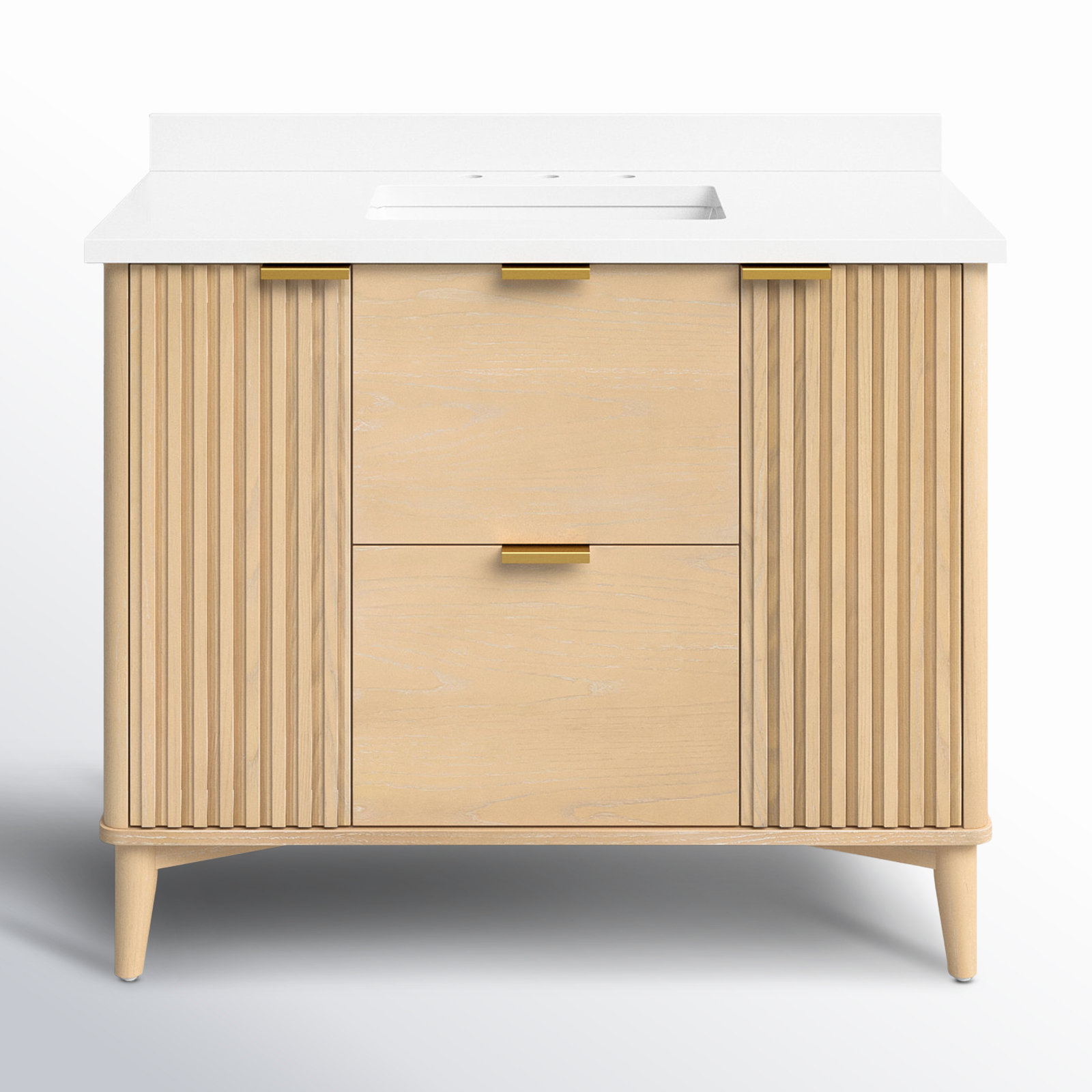 Trotta 42 in. Single Sink Bathroom Vanity, Rustic Ash