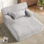 Oversized Corduroy Chaise Lounge Chair, Plush Upholstered Sleeper Chair With Back & Throw Pillow For Living Room, No Assembly Required-36389200