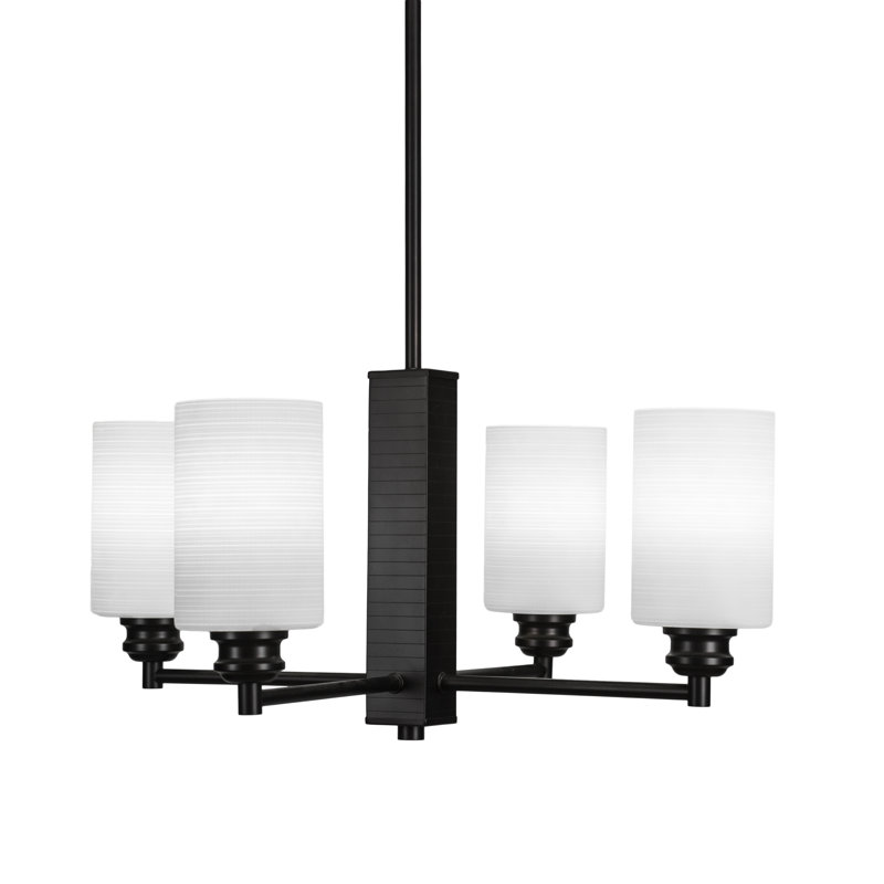 Lustre 4 lumières Edge, Gris, Espresso