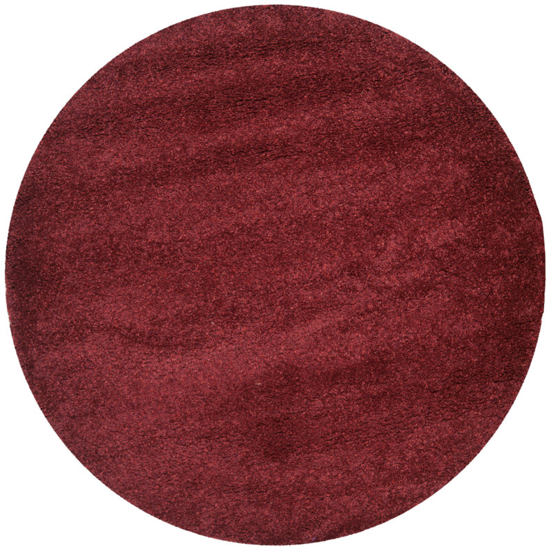Delane Area Rug, Round 6'7", Maroon
