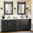 Farmhouse Bathroom Mirror For Over Sink 22”X32” Black, Rustic Western Barn Decor Bathroom Vanity Mirror, Wall Mirror For Bathroom, Living Room, Bedroom, Entryway