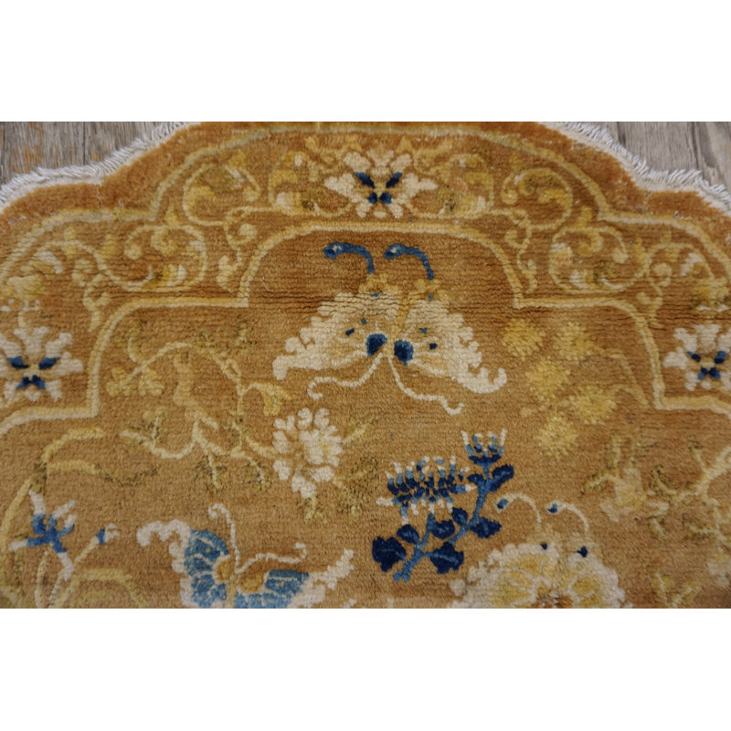 Handmade Wool Animal Print and Floral Area Rug