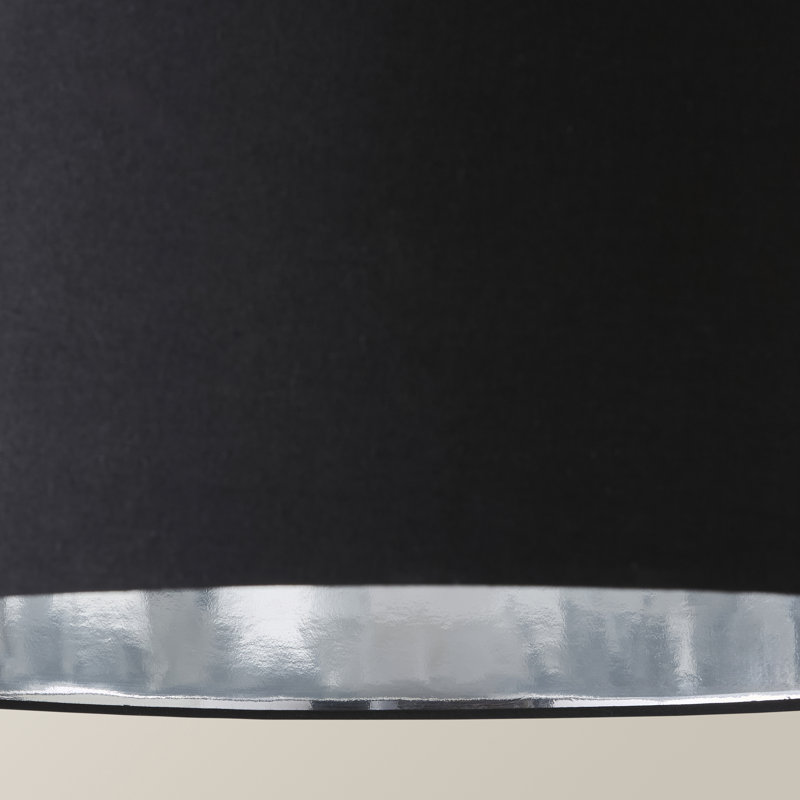 Takishia Linen Blend Lamp Shade in Black, 25cm H  x 45cm W  x 45cm D