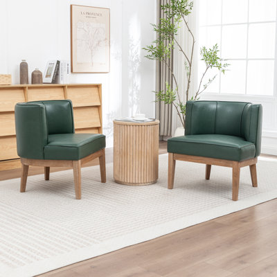 Fauteuil demi-tonneau rembourré Ezra