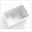43" Acrylic Freestanding Bathtub With Seat: Spacious Rectangle Shape, Gloss White Finish, Chrome Overflow & Pop-Up Drain