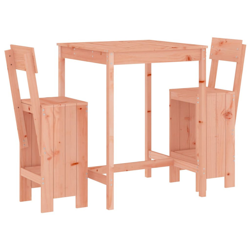 Netrapal 17 Stories Bar Set with Wood Frame and Solid Wood Outer Material, Pink