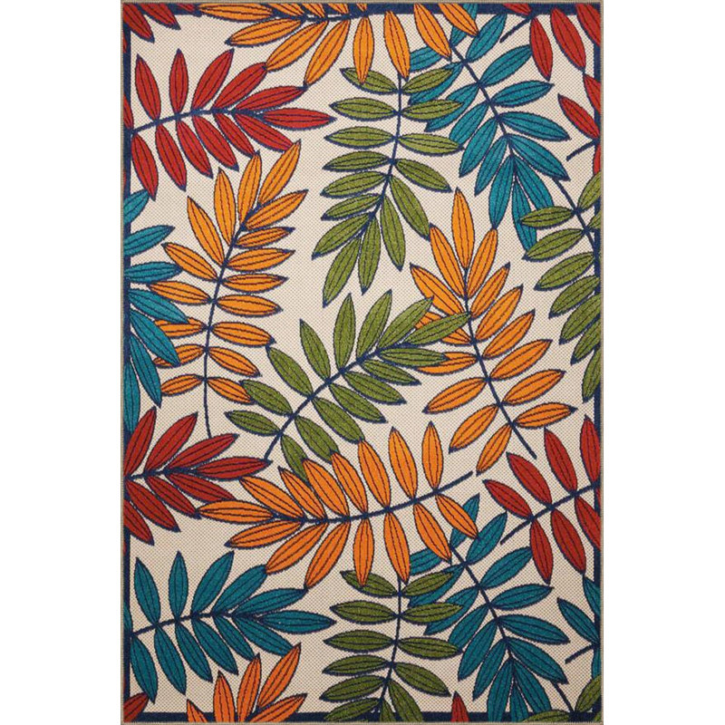 Tapis décoratif tissé à motif floral moderne jaune, Rectangle 3 pi 3 po x 4 pi 11 po