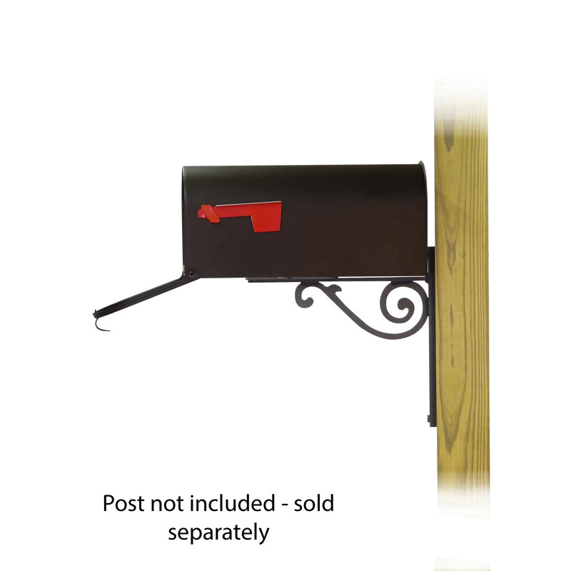 Steel Post Mounted Mailbox