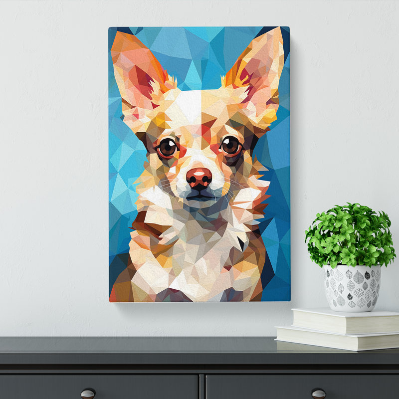 Chihuahua Cubism - No Frame Print, 60cm H x 40cm W x 3cm D