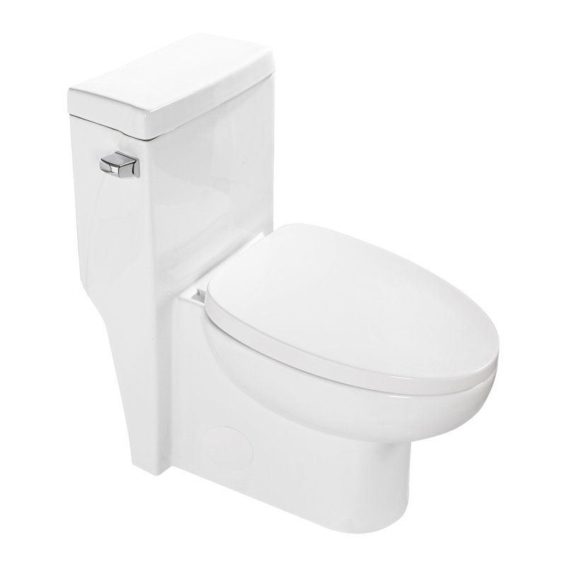 Toilette en céramique avec siège anti-égratignures et système de chasse d'eau entièrement vitré facile à entretenir