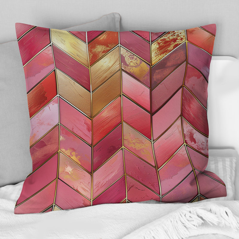 Coussin Chevron, H 18 po x l 18 po