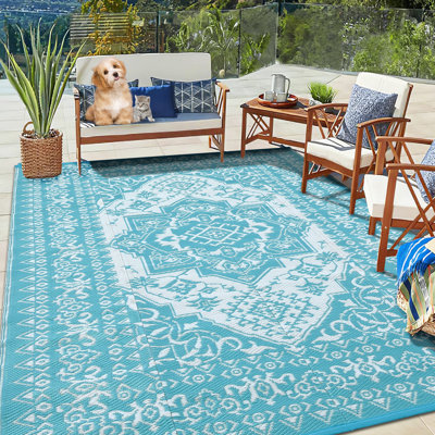 Tapis oriental oriental en plastique avec paille en plastique imperméable et lavable pour jardin