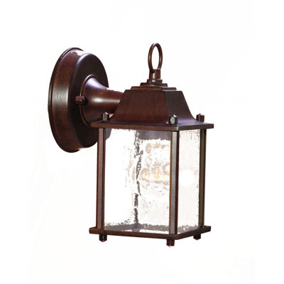 Lanterne murale suspendue en verre givré