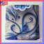 Couvre-lit bleu à fleurs-123423648