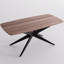 Table de salle à manger 69,3 "à piédestal rectangulaire avec structure en métal pour 4 à 6 personnes-2091089796