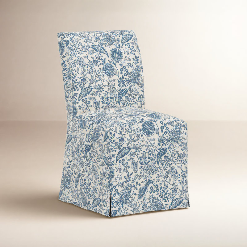 Chaise de salle à manger Frances, Lin bleu grenade RPC