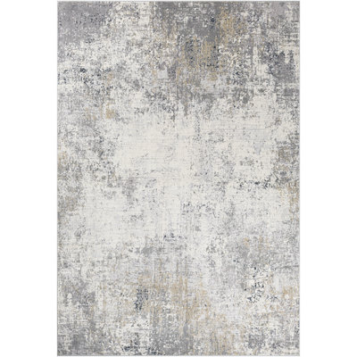 Tapis abstrait ivoire / gris Adelene