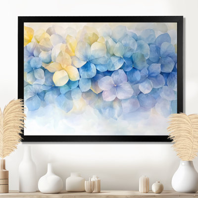 «Abstract Hydrangea Horizon Of Simplicity VI», art mural sur toile