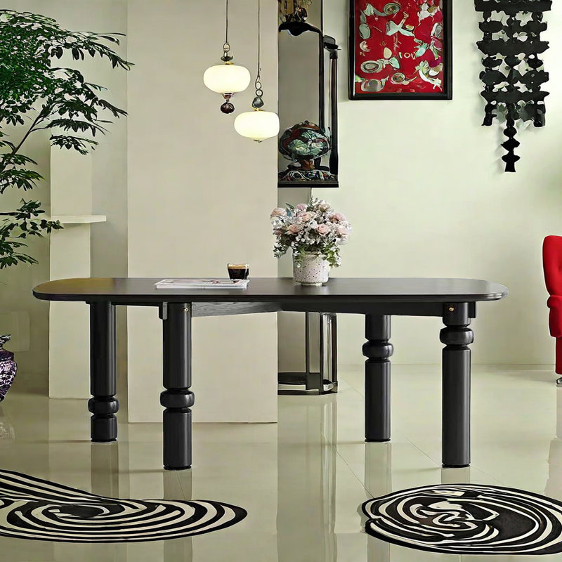 Azareth Solid Wood Base Dining Table, 29.5"H x 70.9"L x 31.5"W