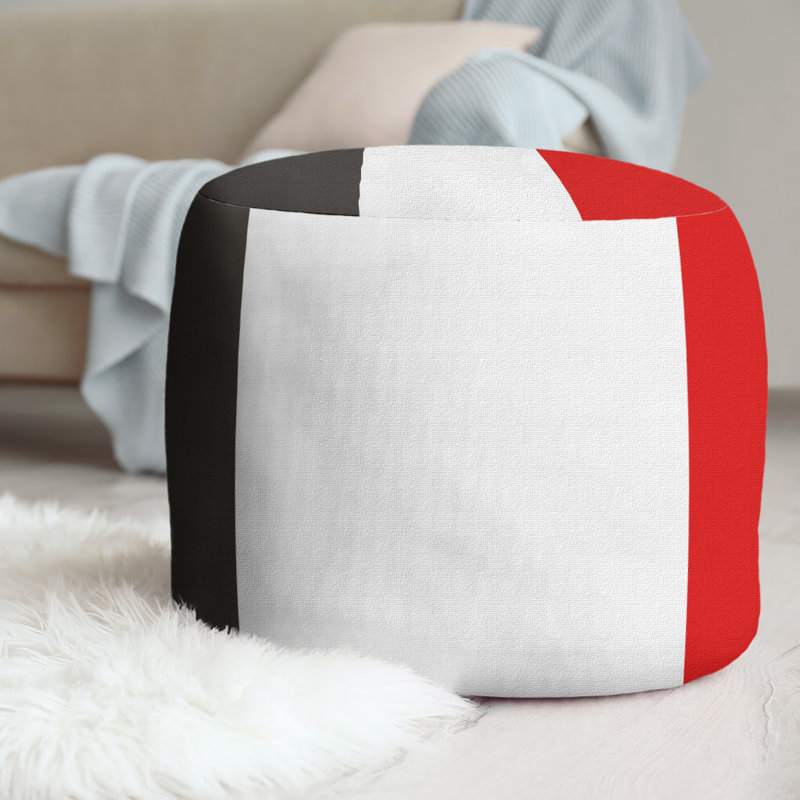 Repose-pieds carré rayé Tennessee Football 21 ", Blanc / brun / rouge