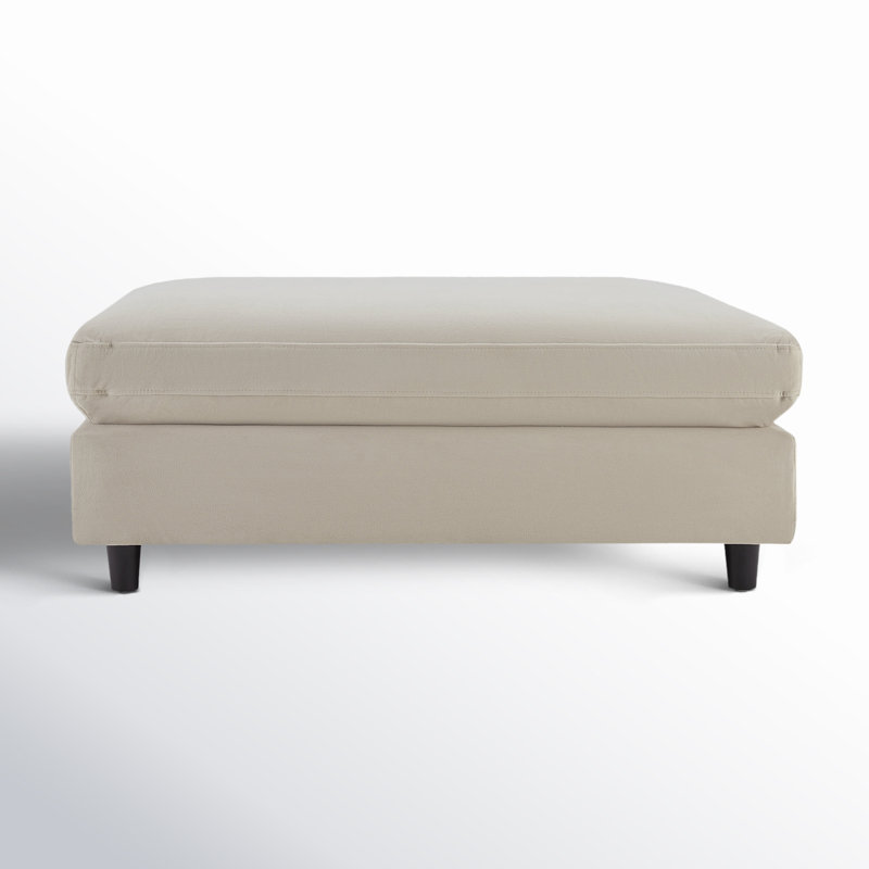 Repose-pieds rectangulaire rembourré 45 po Fleetwood, Velours performance plage Bella