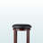 Maria Black and Brown Swivel Bar Stool with Cushion, 29.98'' H X 16.67'' W X 16.67'' D