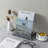 Black Marble Cookbook Display Stand with Brass Tone Metal Rail