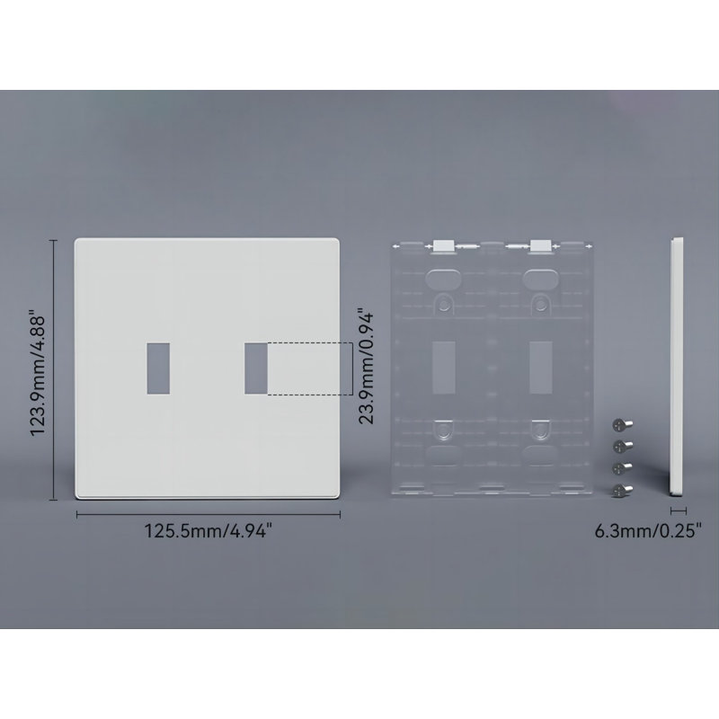 2 - Gang Toggle Light Switch, White