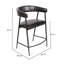 Upholstered Counter Stool with Metal Frame-2068160021