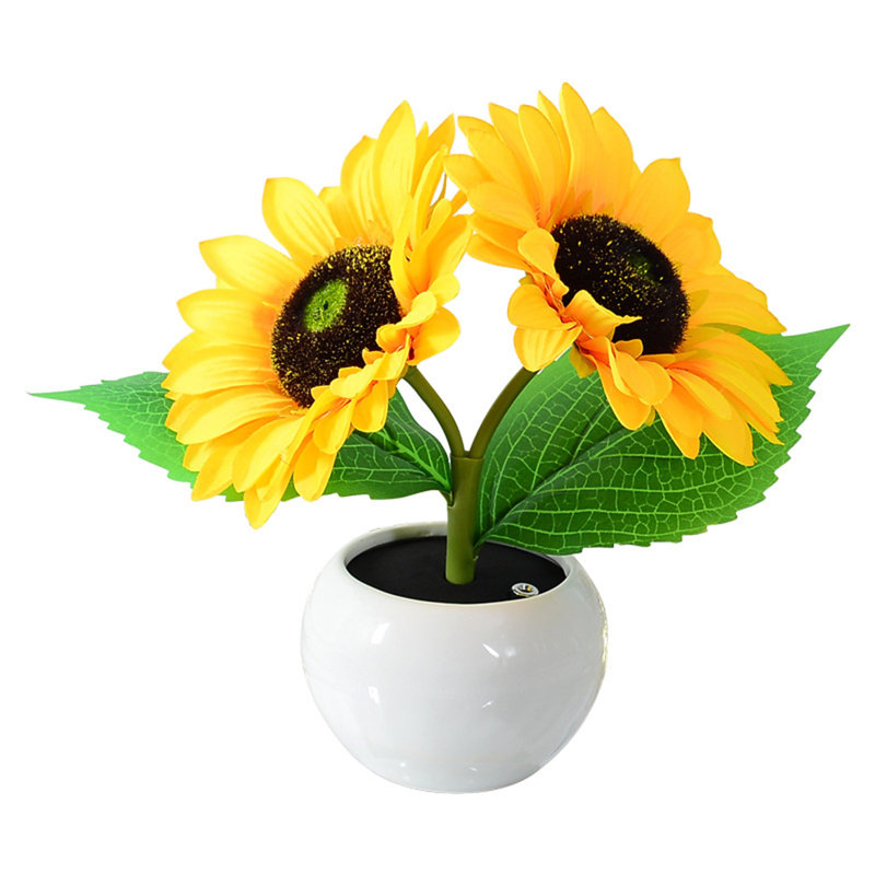 Simulation de tournesol rechargeable avec lumière de nuit