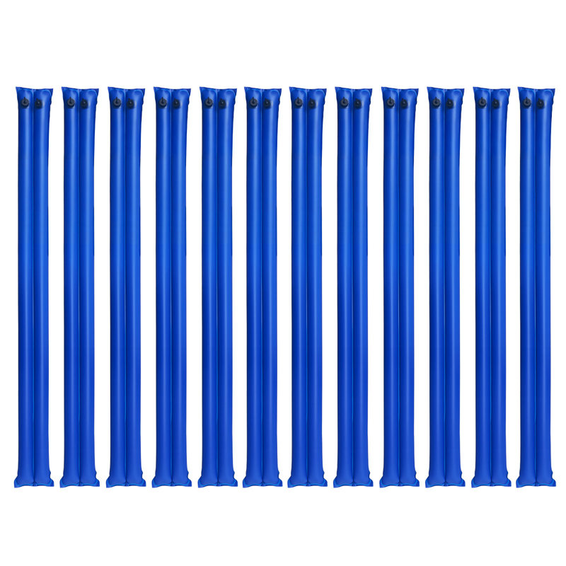 Pool Cover Water Bags, 10 Ft, Double Chamber Pool Cover Water Tubes, 0.4mm Thick PVC Bags Weights with Leakproof Screw Cap, for Inground Swimming-Pool Covers Winter Closing, Blue