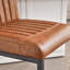 Tabouret de bar rembourré avec structure en métal noir robuste pour îlot de cuisine, salon et pub (ensemble de 2)-2098699023
