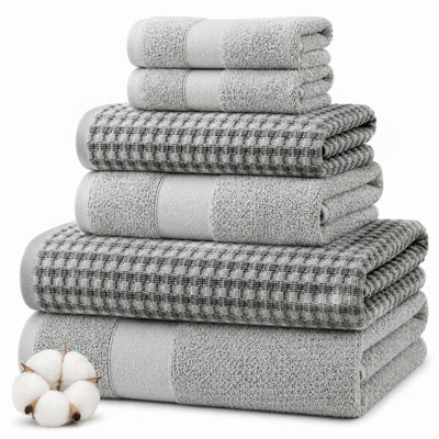 Drucilla 6-Piece Jacquard Cotton Towel Set