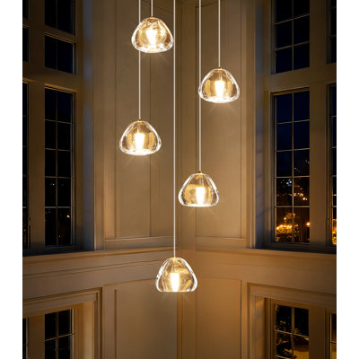 5-light Dimmable Crystal Chandelier