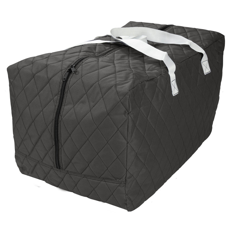 Medium Quilted Storage Bag - Black, Black