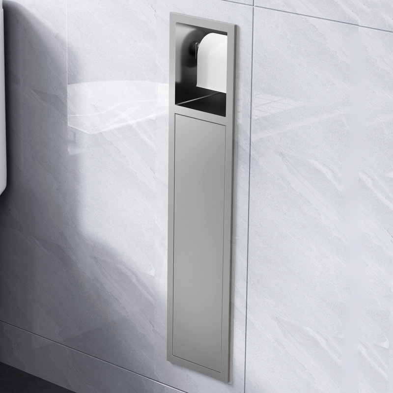 Wall Mounted Toilet Paper Holder, Grey