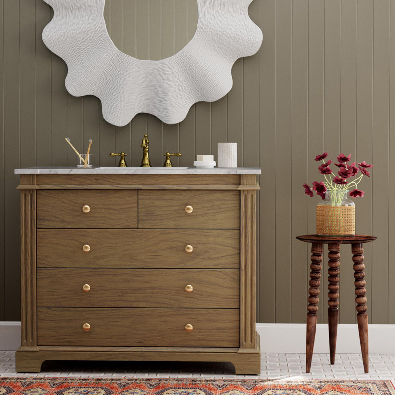 Fluornoy Round Solid Wood Tripod Accent Table